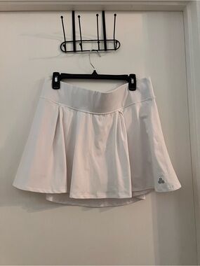 Tek Gear White Tennis Skort XXL Built In Shorts Pleated Skirt